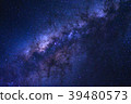Starry night sky and milky way galaxy with stars 39480573