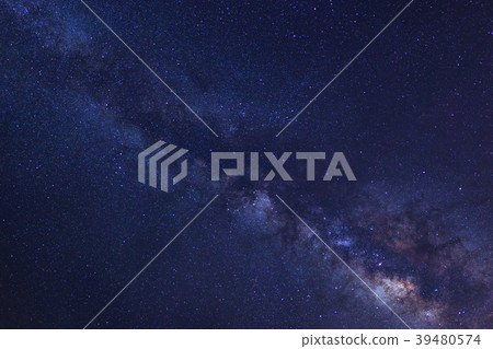 Starry night sky and milky way galaxy with stars  39480574