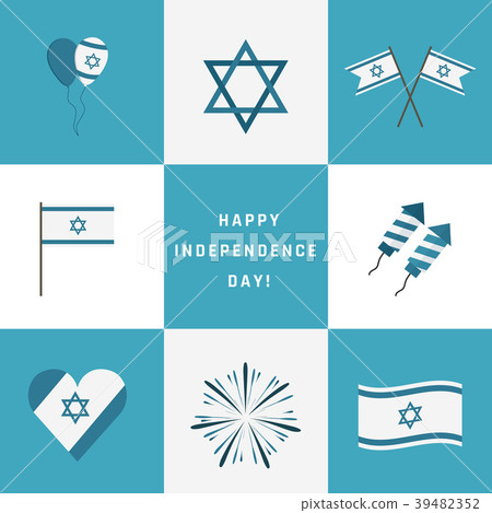 Israel Independence Day holiday flat design icons Israel Independence Day holiday flat design icons 39482352