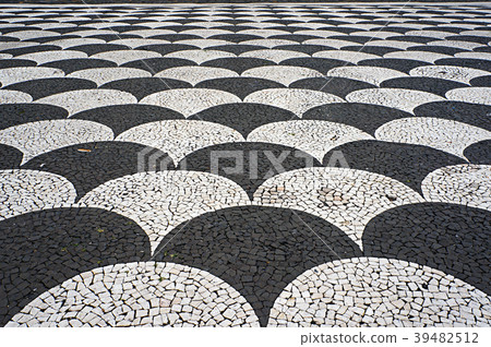 Pavement in Funchal, Madeira, Portugal. Pavement in Funchal, Madeira, Portugal. 39482512