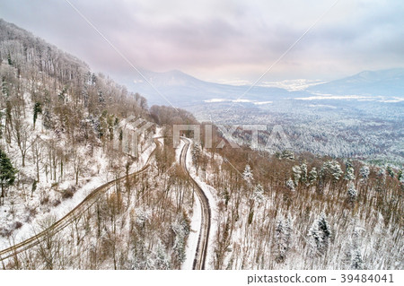 Aerial view of a forest in the Vosges Mountains 39484041