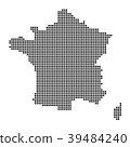 France Map of circle shape with the regions 39484240