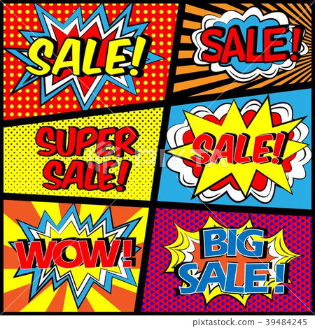Colorful Pop art comic sale discount promotion  39484245