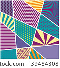 Colorful trendy geometric flat elements of pattern 39484308