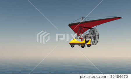 Ultralight trike over the sea 39484670