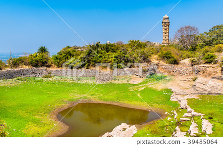Lake at Chittor Fort, a UNESCO world heritage site 39485064