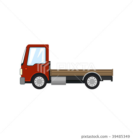 Red Mini Truck without Load Isolated 39485349