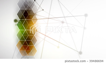 Abstract hexagon background Technology polygonal Abstract hexagon background Technology polygonal 39486694
