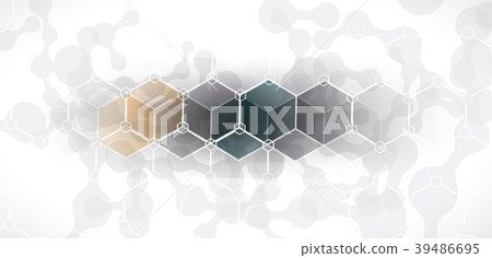 Abstract hexagon background Technology polygonal Abstract hexagon background Technology polygonal 39486695
