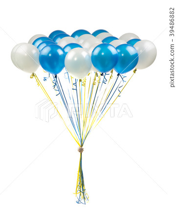 white and blue balloons 39486882