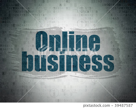 Business concept: Online Business on Digital Data 39487587
