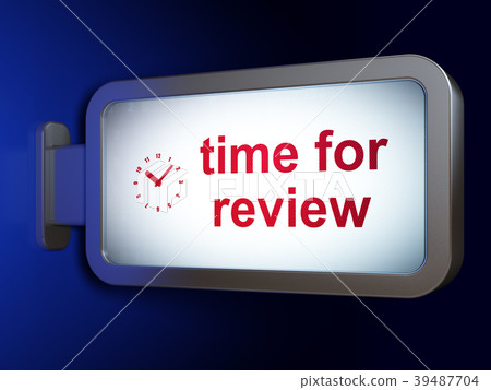 Timeline concept: Time for Review and Clock on Timeline concept: Time for Review and Clock on 39487704