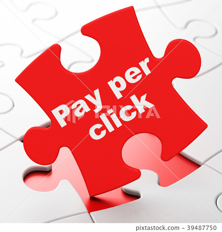 Advertising concept: Pay Per Click on puzzle 39487750