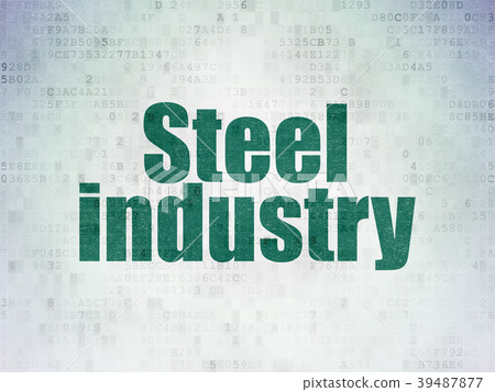 Industry concept: Steel Industry on Digital Data Industry concept: Steel Industry on Digital Data 39487877