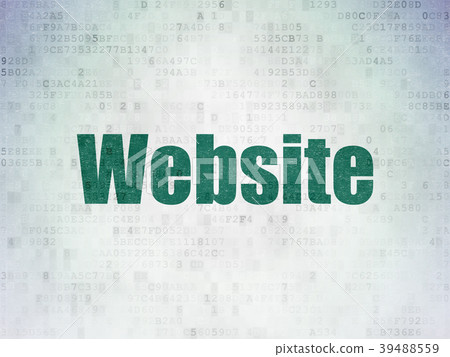 Web design concept: Website on Digital Data Paper Web design concept: Website on Digital Data Paper 39488559