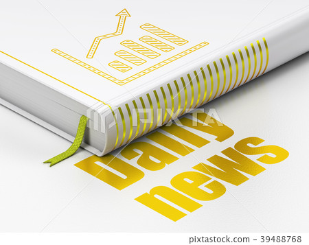 News concept: book Growth Graph, Daily News on News concept: book Growth Graph, Daily News on 39488768