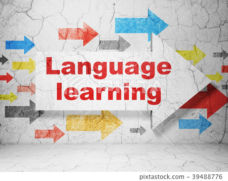 Education concept: arrow with Language Learning on Education concept: arrow with Language Learning on 39488776