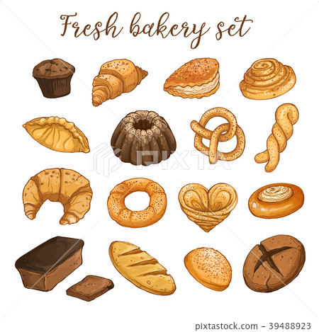 hand drawn bread hand drawn bread 39488923