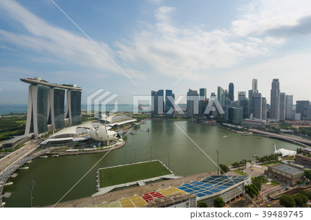 Panorama of Singapore business district skyline Panorama of Singapore business district skyline 39489745