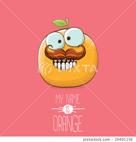 vector funny cartoon cute orange character - Stock Illustration ...