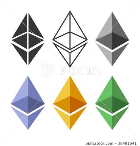 Ethereum Coin Sign Set. Crypto Currency Icon-插圖素材 [39491641] - PIXTA圖庫