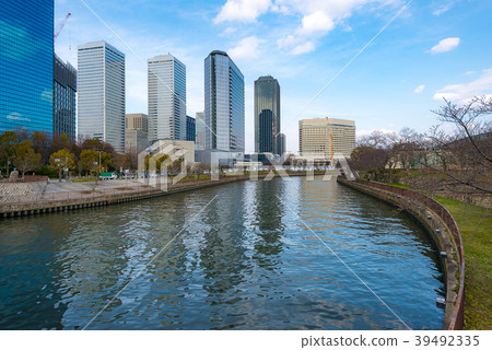 Modern architecture of Business building in Osaka Modern architecture of Business building in Osaka 39492335