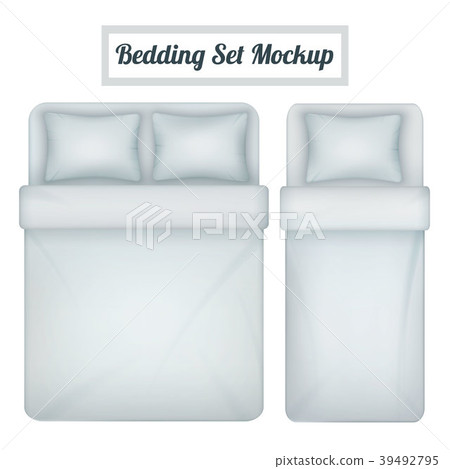 Bedding Set Realistic Mockup 39492795