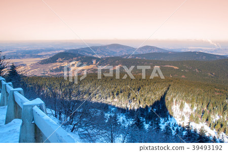 Winter landscape around Jested with mountain and 39493192