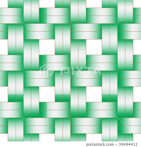 the green ribbon pattern seamless weave pattern - Stock Illustration ...