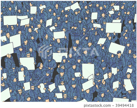 Background illustration of protesting crowd 39494418