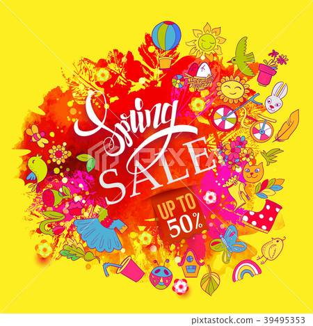Red colors Spring sale - Stock Illustration [39495353] - PIXTA