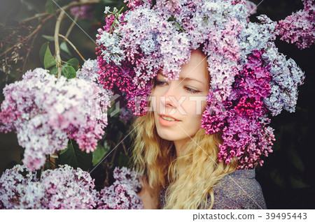 Outdoor fashion photo of a beautiful young  Outdoor fashion photo of a beautiful young  39495443