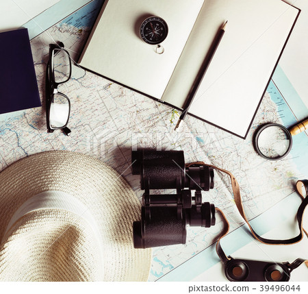 Travel equipment background 39496044