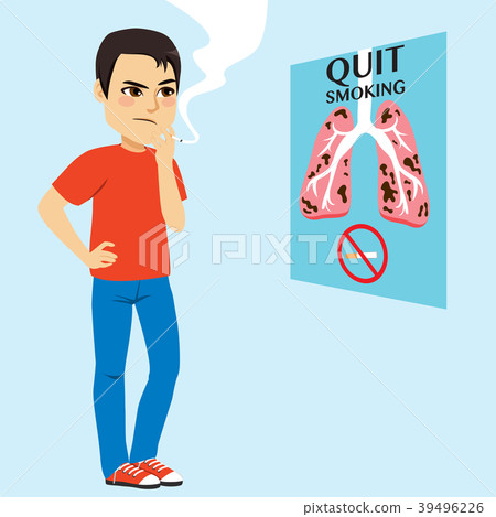 Smoking Man Looking Poster 39496226