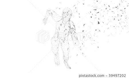 Conceptual abstract running man. Runner with 39497202