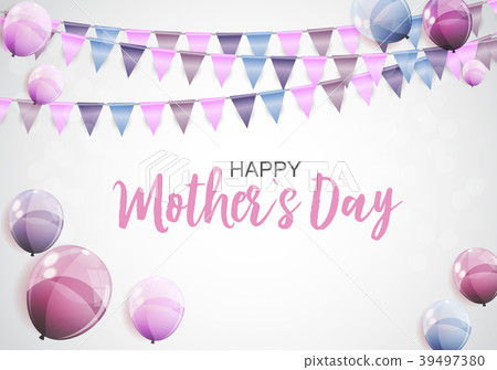 Happy Mother's day greeting card with background 39497380