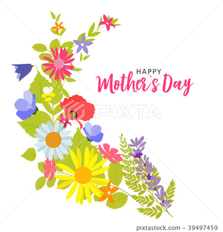 Happy Mother's day greeting card with background Happy Mother's day greeting card with background 39497459