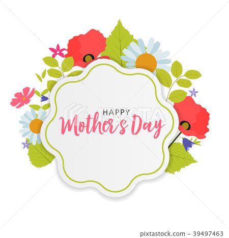 Happy Mother's day greeting card with background 39497463