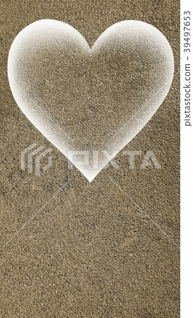 Heart White Transparency Beach Sand 39497653