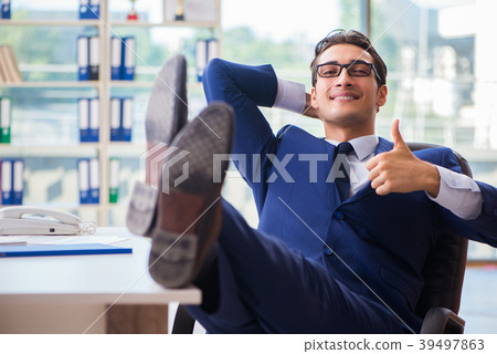 Young handsome businessman employee working in 39497863