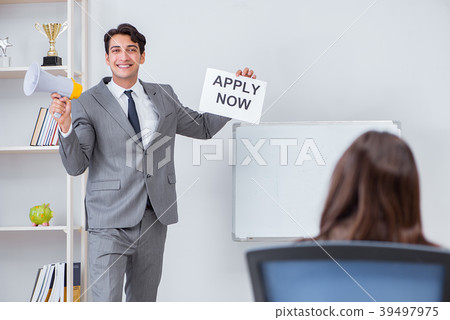 Business people in recruitment concept Business people in recruitment concept 39497975