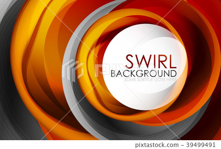 Spiral swirl flowing lines 3d vector abstract 39499491
