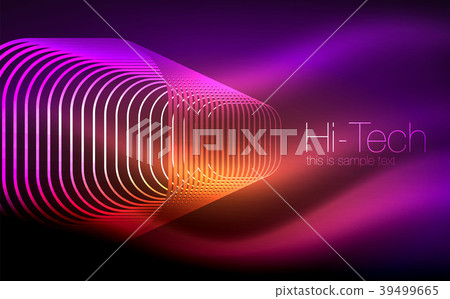 Glowing ellipses dark background, waves and swirl Glowing ellipses dark background, waves and swirl 39499665