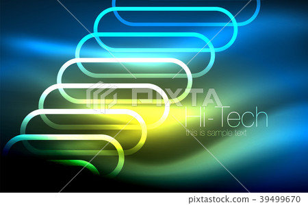 Glowing ellipses dark background, waves and swirl Glowing ellipses dark background, waves and swirl 39499670