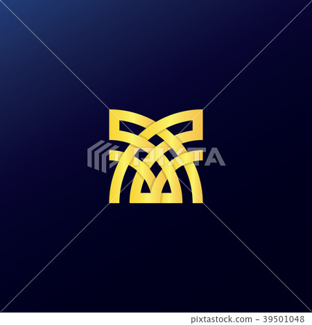 abstract cross logo with golden color concept abstract cross logo with golden color concept 39501048