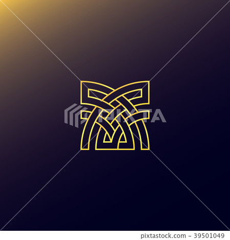 abstract cross logo with golden color concept abstract cross logo with golden color concept 39501049