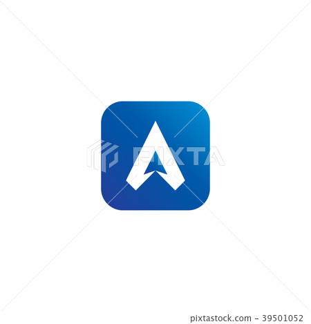 letter A logo. air flow flight arrow icon 39501052