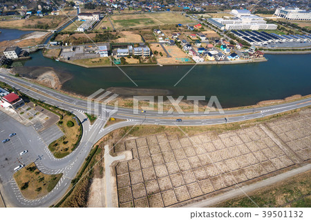 在東京奧林匹克衝浪場地鎮Ichinomiyacho,千葉縣和Chosei村附近的鳥瞰圖 在東京奧林匹克衝浪場地鎮Ichinomiyacho,千葉縣和Chosei村附近的鳥瞰圖 39501132