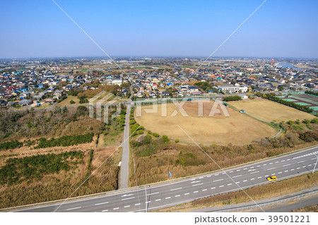 Aerial view near the Kujukuri Shirokocho interchange 39501221