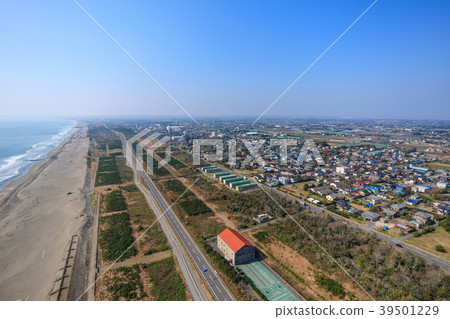 Aerial view near the Kujukuri Shirokocho interchange 39501229
